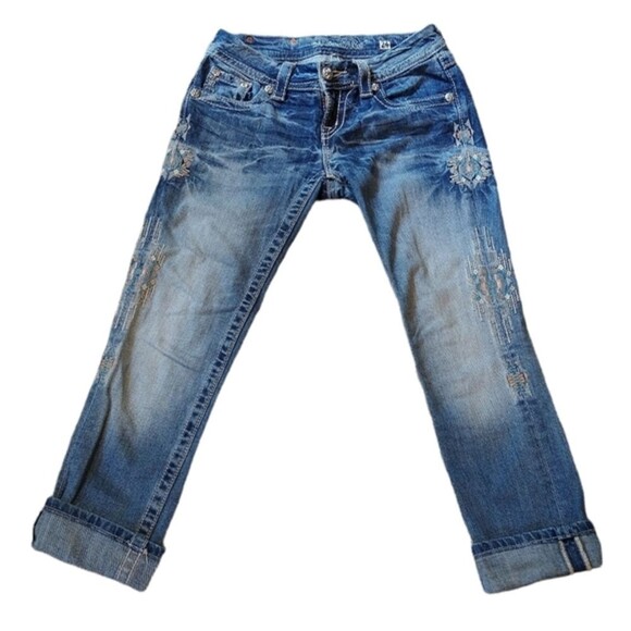 Miss Me Aztec Crop Jeans - Picture 4 of 12